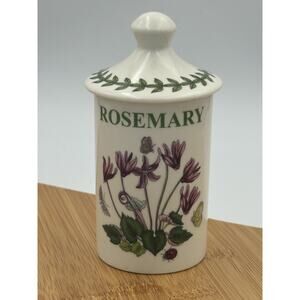 Portmeirion Botanic Garden Rosemary Spice Jar Canister w Lid Butterfly Floral